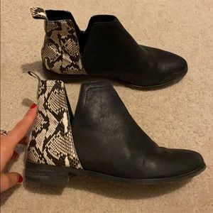 Kate & Mel black leather booties